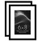 Americanflat Picture Frame with Mat - Modern Design, Shatter-Resistant Glass, Dual Sawtooth Hangers, Ideal for Home and Office Decor (2 Pack)